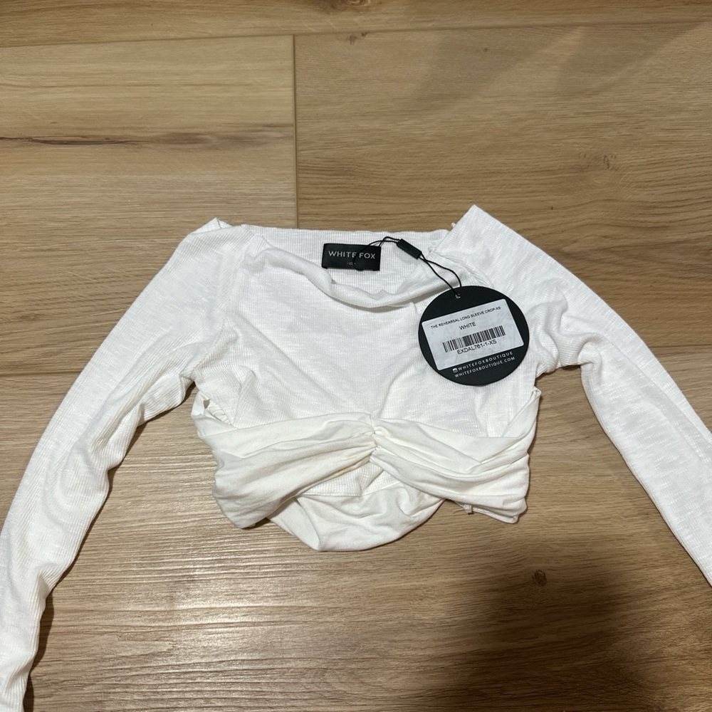 White Fox Boutique Women's White Long Sleeve Top